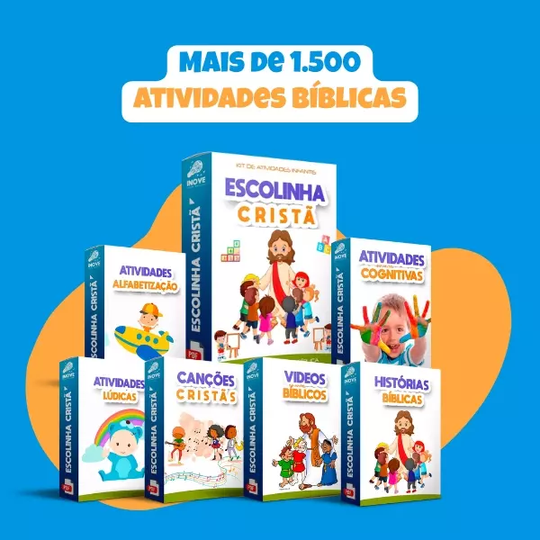 Kit Escolinha Cristã com Atividades Bíblicas em PDF | Educação Infantil | PDF para Imprimir